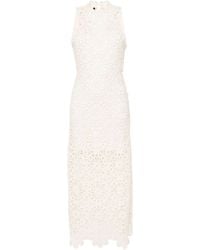 Maje - Pearl-embellished Crochet Maxi Dress - Lyst