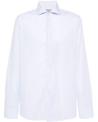 Canali - Checked Cotton Shirt - Lyst