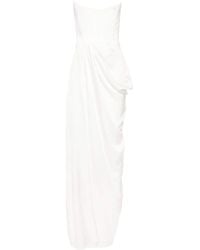 Alex Perry - Strapless Crepe Maxi Dress - Lyst