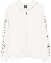 HTC - Stud-Embellished Zip-Up Hoodie - Lyst