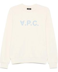 A.P.C. - Logo-Print Crew-Neck Sweater - Lyst