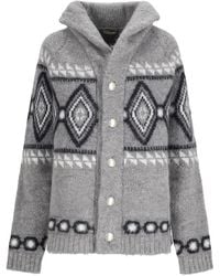 Borgo Asolo - Rombi Intarsia-Knit Jacket - Lyst