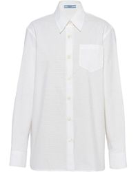 Prada - Jacquard Poplin Shirt - Lyst