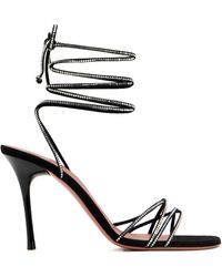 AMINA MUADDI - Sandali Lori Con Decorazione 95Mm - Lyst