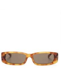 Linda Farrow - Talita Rectangle-Frame Tortoiseshell-Effect Sunglasses - Lyst