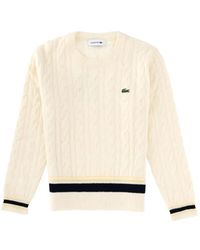 Lacoste - Cable-Knit Sweater - Lyst