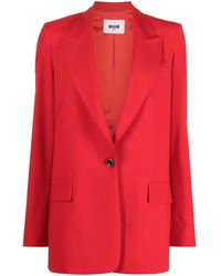 MSGM - Single-breasted Tailored Blazer - Lyst