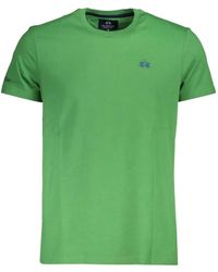 La Martina - T-Shirt En Coton À Logo Brodé - Lyst