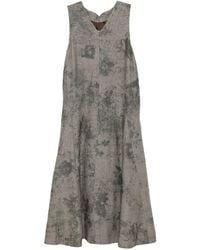Ziggy Chen - Abstract-Print Midi Dress - Lyst