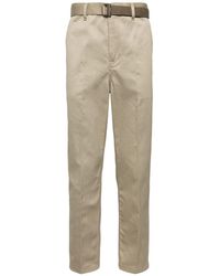 Sacai - Belted Chino Trousers - Lyst