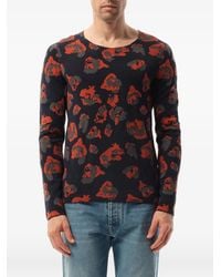 Lanvin - Ungesäumter Jacquard-Pullover Mit Leopardenmuster - Lyst