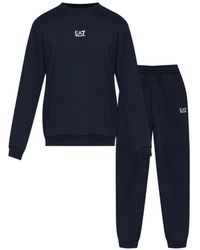 EA7 - Logo-Print Tracksuit - Lyst