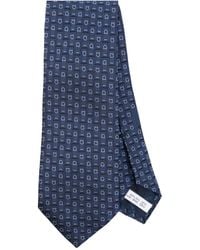 Ferragamo - Logo-Embroidered Silk Tie - Lyst
