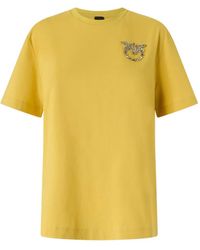 Pinko - Love Birds Crystal-Embellished T-Shirt - Lyst