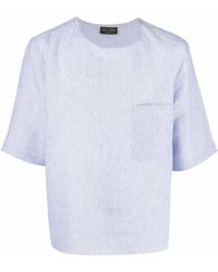 Dell'Oglio - Short-Sleeve Linen T-Shirt - Lyst