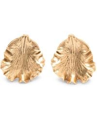 Cult Gaia - Iris Leaf Hammered Earrings - Lyst