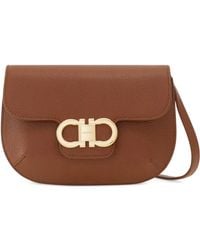 Ferragamo - Double Gancini Cross Body Bag - Lyst