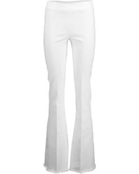 Avenue Montaigne - Bellini Frayed-Hem Flared Trousers - Lyst