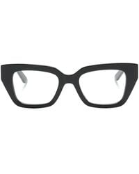 McQueen - Logo-Engraved Square-Frame Glasses - Lyst