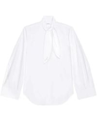 Givenchy - Cocoon Hemd Aus Popeline Mit Schleife - Lyst