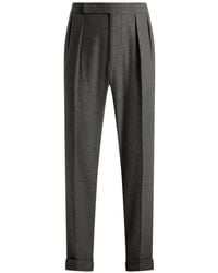Ralph Lauren - Gregory Pleated Wool Trousers - Lyst