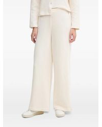 DKNY - Ribbed-Knit Wide-Leg Trousers - Lyst