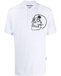 Philipp Plein - Skull-print Polo Shirt - Lyst