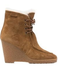 Isabel Marant - Cylia Lace-Up Wedge Ankle Boots - Lyst