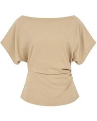 Club21 Collection - Gathered Boat-Neck Top - Lyst