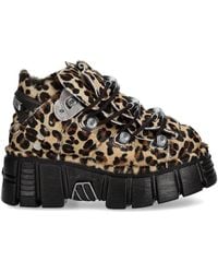 New Rock - 60Mm Leopard-Print Platform Sneakers - Lyst