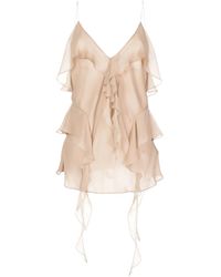 KHAITE - Haut En Soie À Design Drapé - Lyst