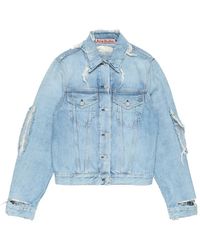 Acne Studios - Jeansjacke Im Distressed-Look - Lyst