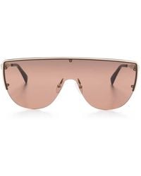McQueen - Skull-Stud Shield-Frame Sunglasses - Lyst