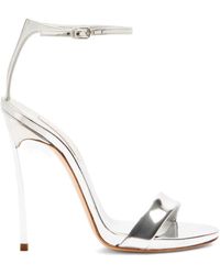 Casadei - 120Mm Metallic Heeled Sandals - Lyst