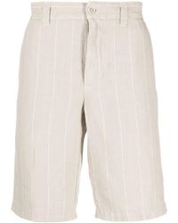 120% Lino - Pinstripe Linen Bermuda Shorts - Lyst