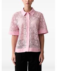 Joop! - Camisa Con Capa De Encaje De Manga Corta - Lyst