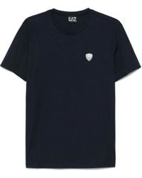 EA7 - Logo-Patch T-Shirt - Lyst