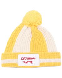 Charles Jeffrey - Striped Pompom Beanie Hat - Lyst