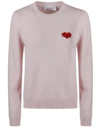 Giada Benincasa - Heartbeat Intarsia-Knit Sweater - Lyst