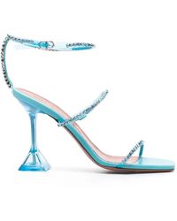 AMINA MUADDI - Gilda 95Mm Crystal-Embellished Sandals - Lyst