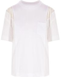 Sacai - Panelled T-Shirt - Lyst