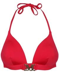 Max Mara - Top de bikini con placa del logo - Lyst