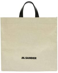 Jil Sander - Handbag Leather, Textile Fibers - Lyst