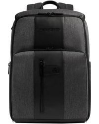 Piquadro - Zipped Panelled Backpack - Lyst