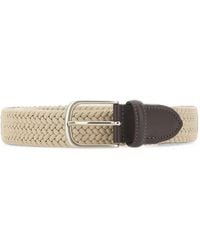 Alberto Luti - Woven Leather-Trim Belt - Lyst