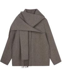 JNBY - Manteau À Détail De Foulard Et Finitions Frangées - Lyst