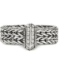John Hardy - Ehering Aus Sterlingsilber Mit Diamanten - Lyst