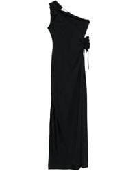 Coperni - Asymmetrische Maxi-Jurk Verfraaid Met Bloemen - Lyst