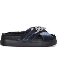 N°21 - Velevt-Strap Sandals - Lyst