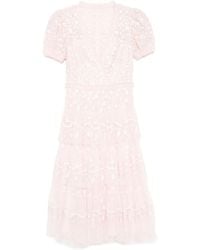 Needle & Thread - Abito Con Ricamo A Fiori - Lyst